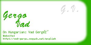 gergo vad business card